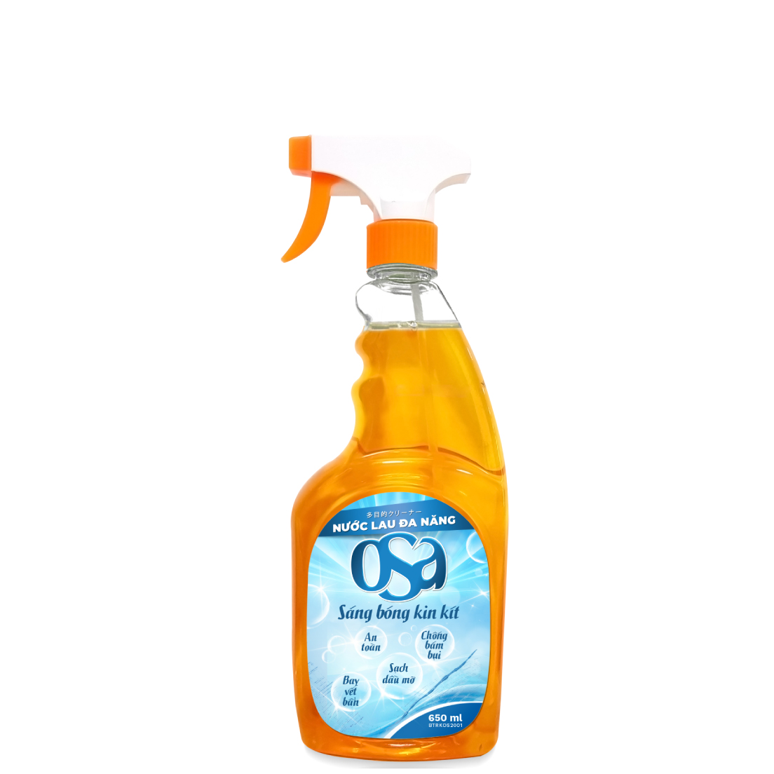 BTRKOS2001-Nước lau đa năng OSA sáng bóng 650ml (12 chai/thùng)