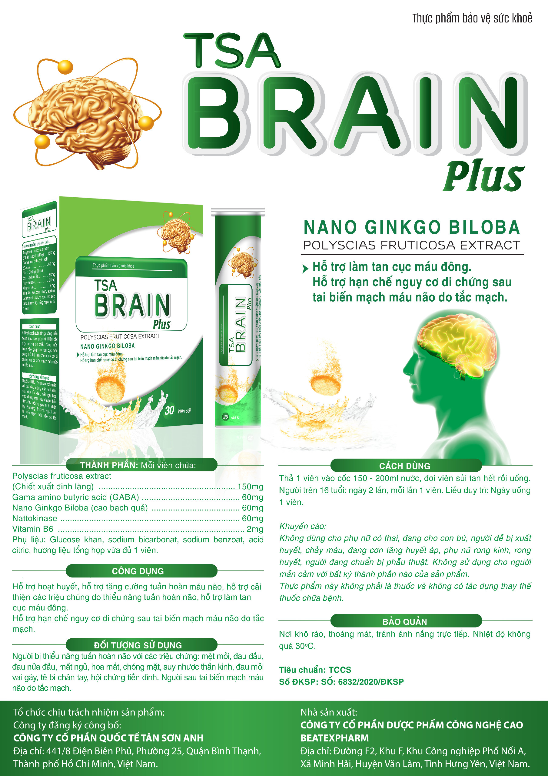 TSA BRAIN PLUS ( NANO GINKO BILOBA )